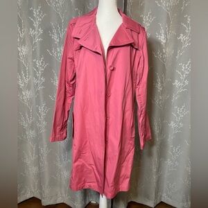 Talbots Pink Trench Rain Coat | Lightweight Classic Trench | Size 16